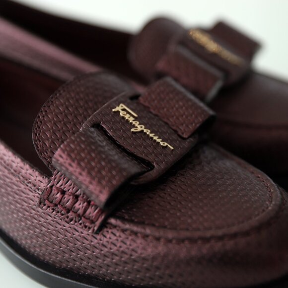 Brand new Ferragamo Vivaldo women loafers, size 8, purple, original price $1250 - Picture 6 of 7